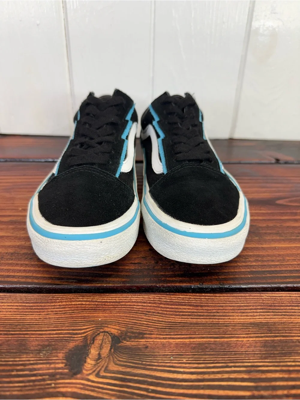 Vans Old Skool Bolt Black Blue Low Top Skate Shoes Women’s 6.5 Men’s 5